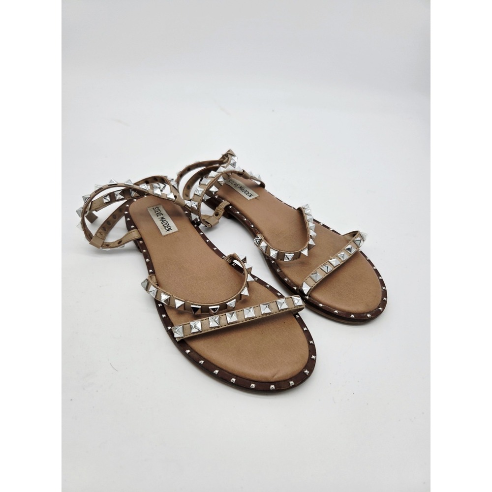 Steve Madden Travel Gladiator Sandals, Tan, Women's‎ 7.5 M READ